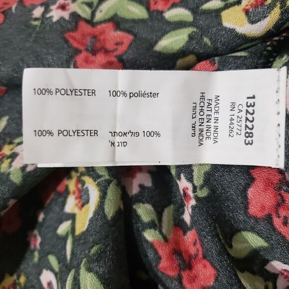 Dex NWT Xsmall Small Medium Long Sleeve Floral Print Faux Wrap Maxi Dress - Picture 10 of 16